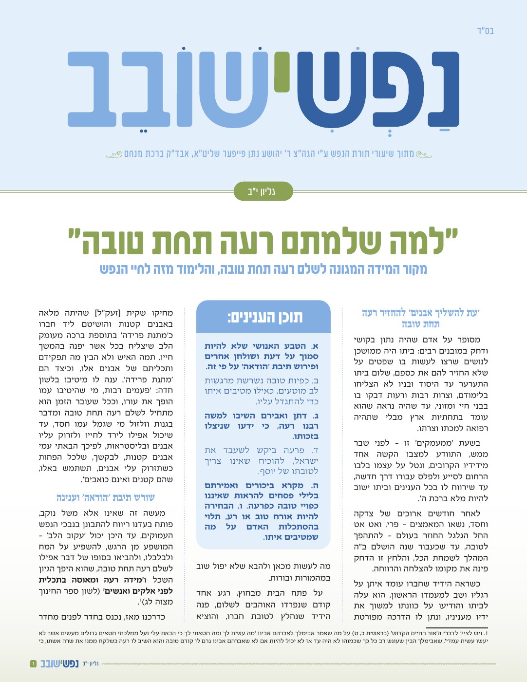 העמוד הראשון של נפשי ישובב